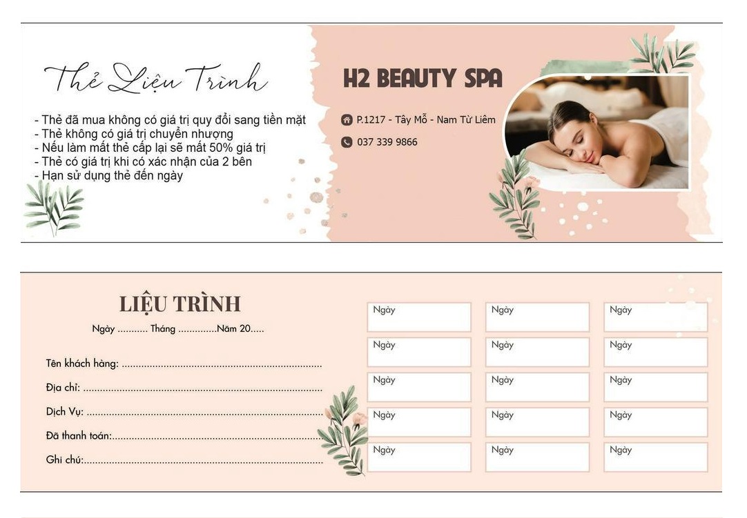 Voucher Spa – Gift Card Spa tại Bình Dương